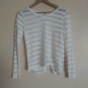 I'm in Love with Derek White Sheer Sweater Women's Medium
